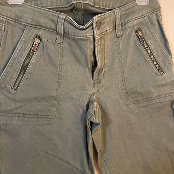 Old Navy The Rockstar Women’s Army Green Mid-Rise Zip-ankle Skinny Stretch. Sz 8 - Picture 4 of 6